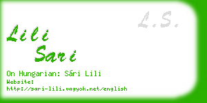 lili sari business card