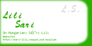 lili sari business card